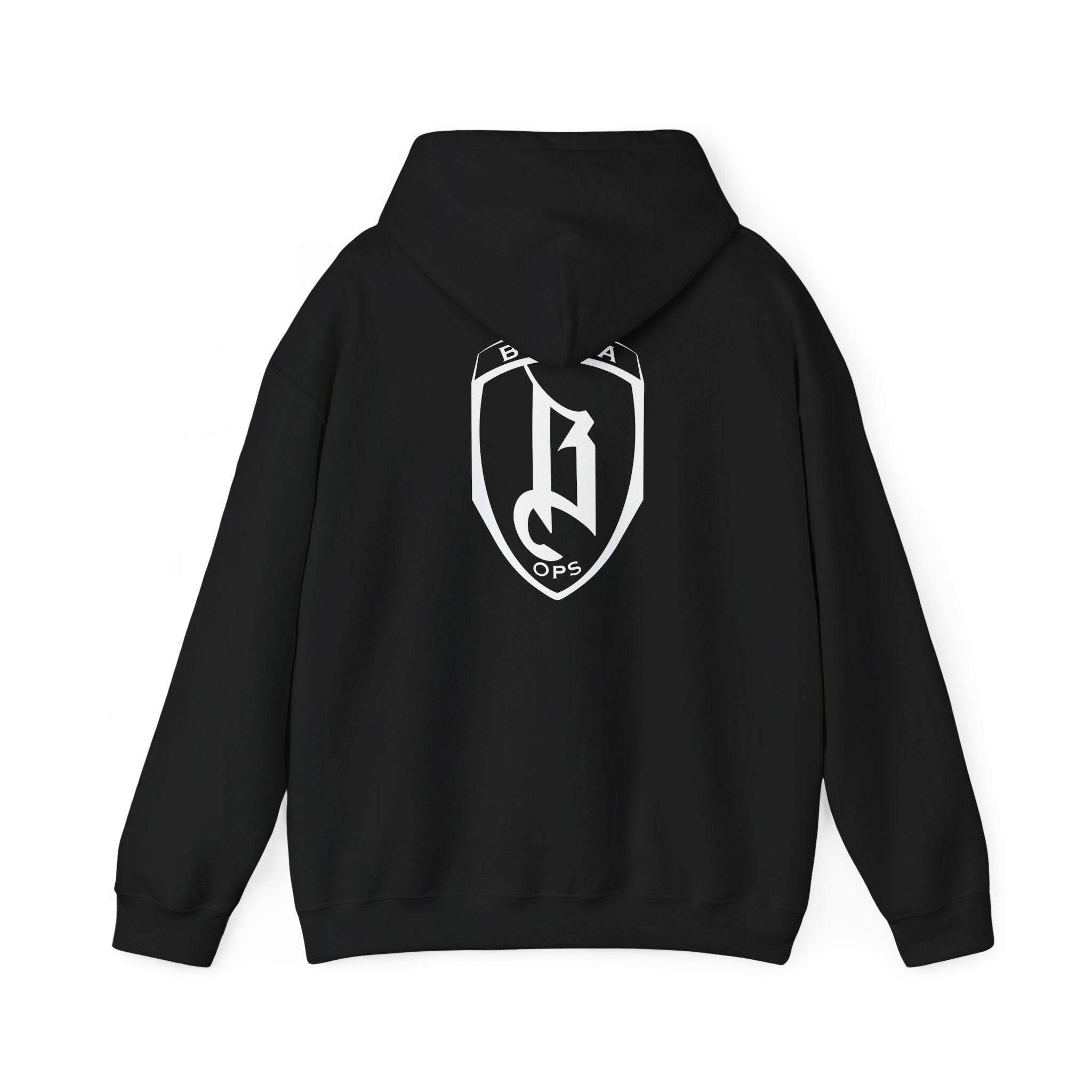 BOHICA OPS Gothic Logo Hoodie — Black Streetwear Pullover