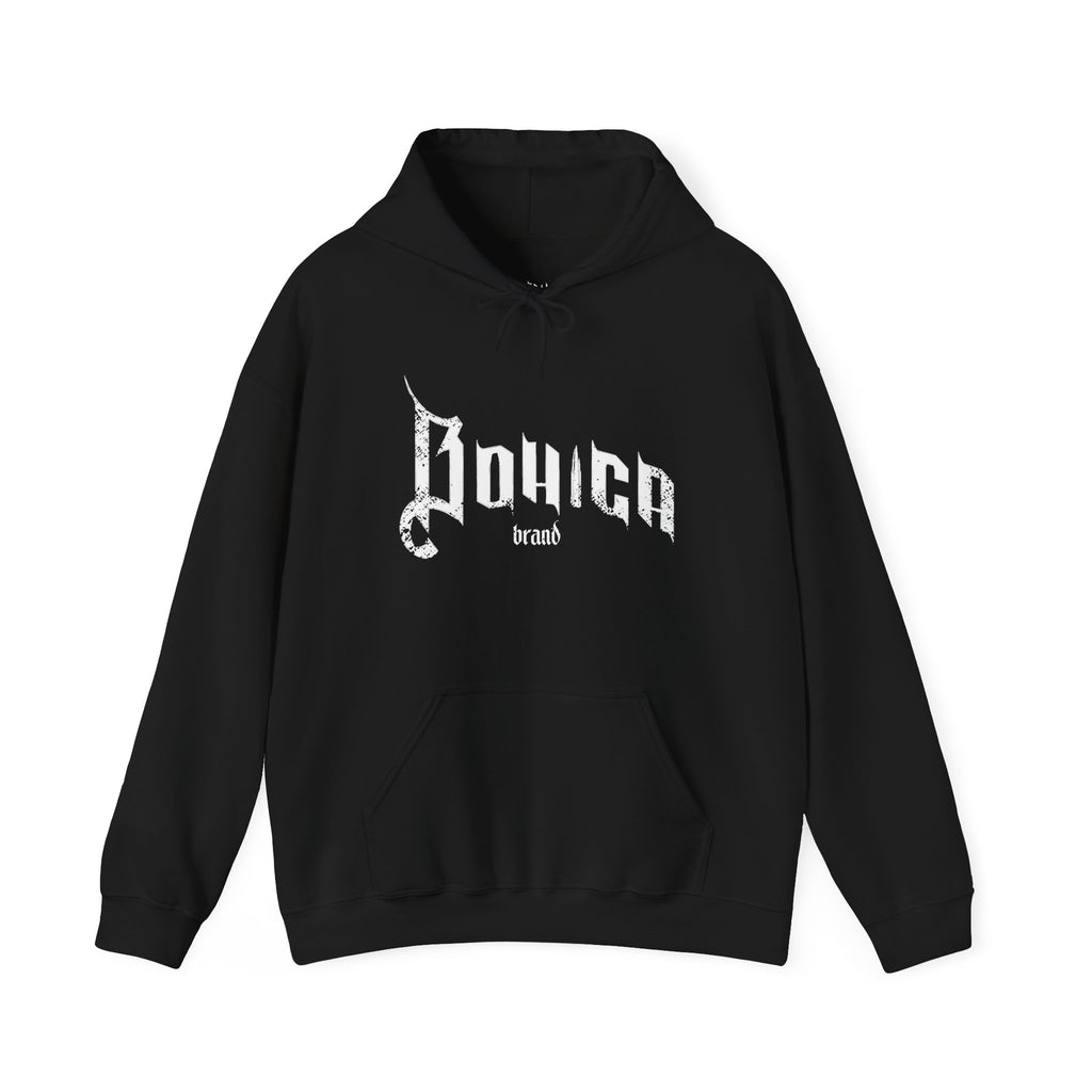 BOHICA OPS Gothic Logo Hoodie — Black Streetwear Pullover