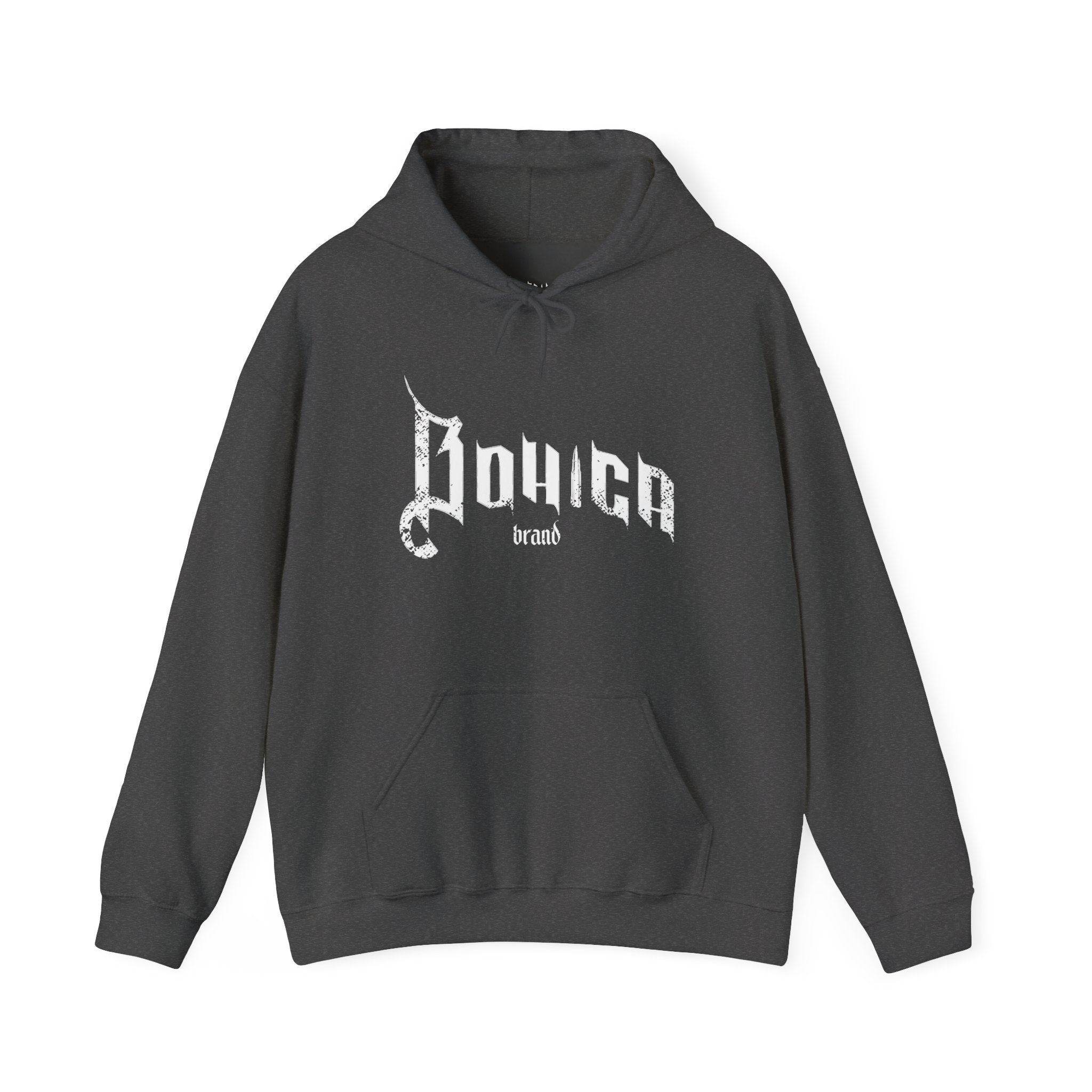 BOHICA OPS Gothic Logo Hoodie — Black Streetwear Pullover